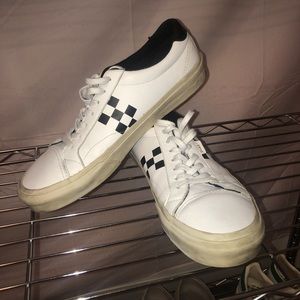 vans checkered court white sneaker